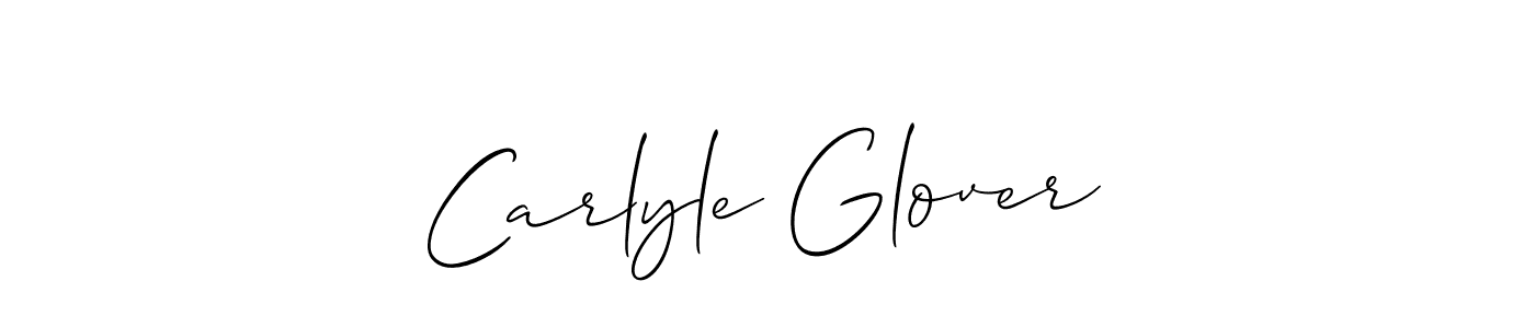 You should practise on your own different ways (Allison_Script) to write your name (Carlyle Glover) in signature. don't let someone else do it for you. Carlyle Glover signature style 2 images and pictures png