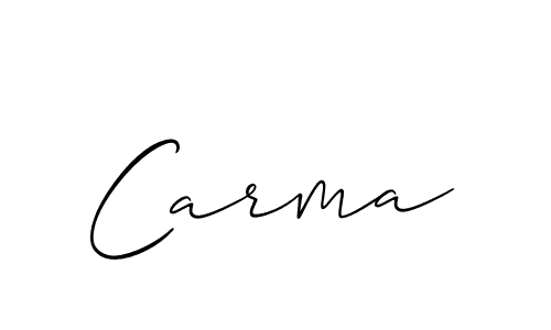 Carma stylish signature style. Best Handwritten Sign (Allison_Script) for my name. Handwritten Signature Collection Ideas for my name Carma. Carma signature style 2 images and pictures png