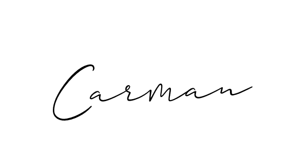 You should practise on your own different ways (Allison_Script) to write your name (Carman) in signature. don't let someone else do it for you. Carman signature style 2 images and pictures png