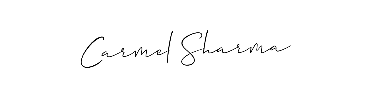 Carmel Sharma stylish signature style. Best Handwritten Sign (Allison_Script) for my name. Handwritten Signature Collection Ideas for my name Carmel Sharma. Carmel Sharma signature style 2 images and pictures png