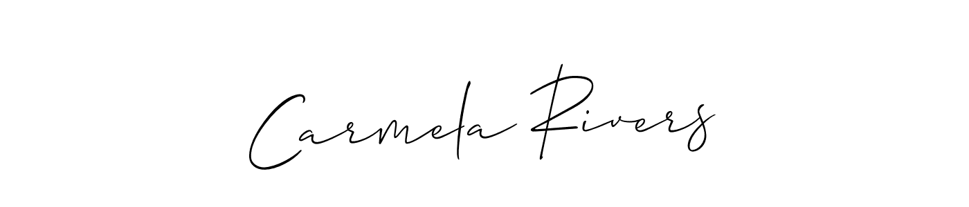 Check out images of Autograph of Carmela Rivers name. Actor Carmela Rivers Signature Style. Allison_Script is a professional sign style online. Carmela Rivers signature style 2 images and pictures png