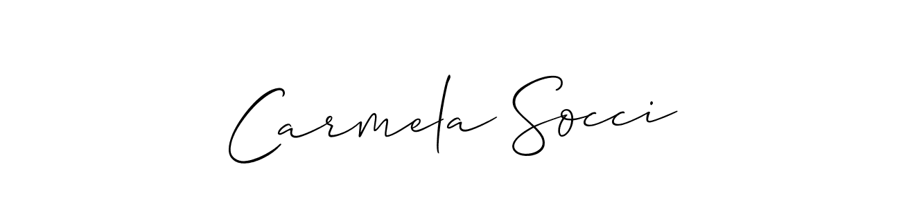 How to make Carmela Socci signature? Allison_Script is a professional autograph style. Create handwritten signature for Carmela Socci name. Carmela Socci signature style 2 images and pictures png