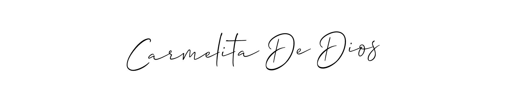 Design your own signature with our free online signature maker. With this signature software, you can create a handwritten (Allison_Script) signature for name Carmelita De Dios. Carmelita De Dios signature style 2 images and pictures png