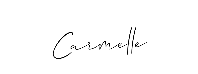 Create a beautiful signature design for name Carmelle. With this signature (Allison_Script) fonts, you can make a handwritten signature for free. Carmelle signature style 2 images and pictures png