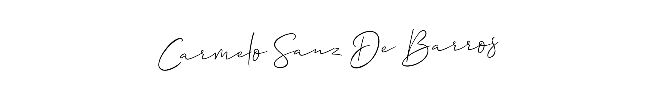 Also we have Carmelo Sanz De Barros name is the best signature style. Create professional handwritten signature collection using Allison_Script autograph style. Carmelo Sanz De Barros signature style 2 images and pictures png