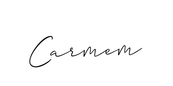 Allison_Script is a professional signature style that is perfect for those who want to add a touch of class to their signature. It is also a great choice for those who want to make their signature more unique. Get Carmem name to fancy signature for free. Carmem signature style 2 images and pictures png