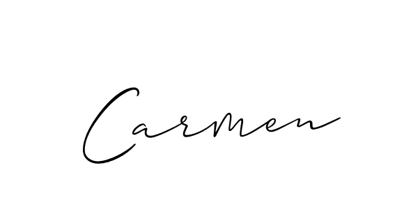 It looks lik you need a new signature style for name Carmen. Design unique handwritten (Allison_Script) signature with our free signature maker in just a few clicks. Carmen signature style 2 images and pictures png