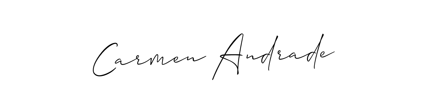How to make Carmen Andrade signature? Allison_Script is a professional autograph style. Create handwritten signature for Carmen Andrade name. Carmen Andrade signature style 2 images and pictures png
