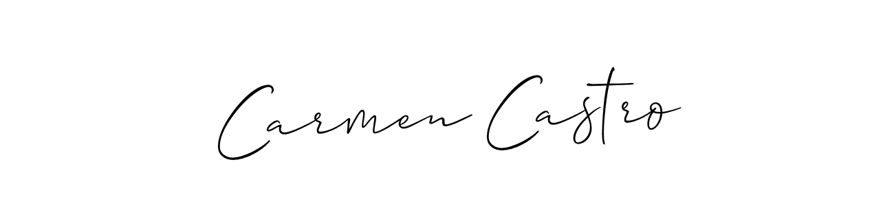 if you are searching for the best signature style for your name Carmen Castro. so please give up your signature search. here we have designed multiple signature styles  using Allison_Script. Carmen Castro signature style 2 images and pictures png