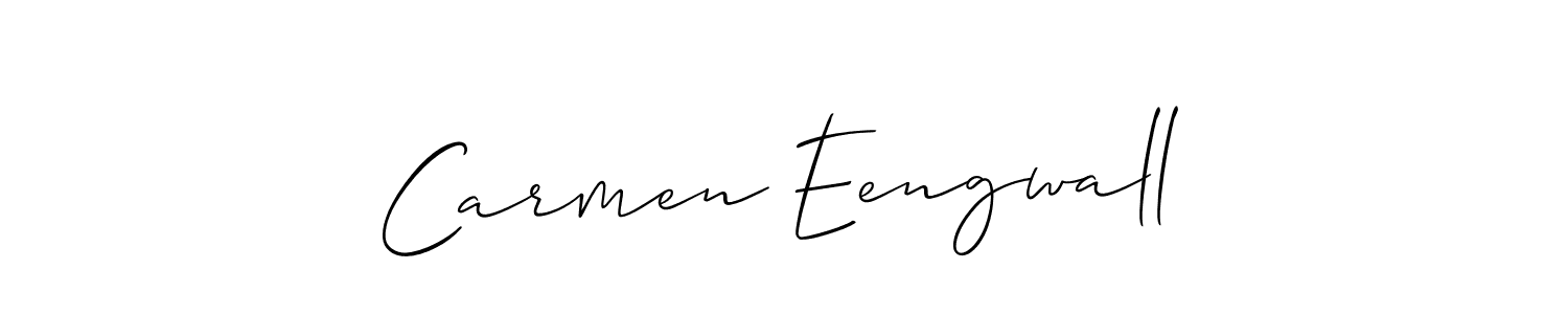 How to make Carmen Eengwall name signature. Use Allison_Script style for creating short signs online. This is the latest handwritten sign. Carmen Eengwall signature style 2 images and pictures png