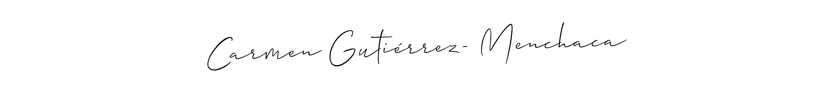 Make a beautiful signature design for name Carmen Gutiérrez- Menchaca. Use this online signature maker to create a handwritten signature for free. Carmen Gutiérrez- Menchaca signature style 2 images and pictures png