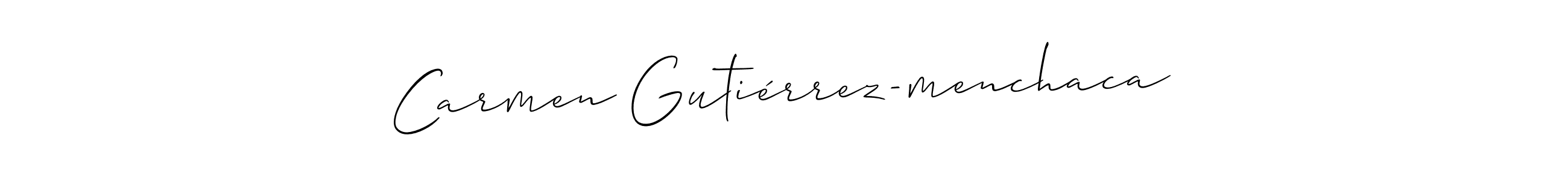 if you are searching for the best signature style for your name Carmen Gutiérrez-menchaca. so please give up your signature search. here we have designed multiple signature styles  using Allison_Script. Carmen Gutiérrez-menchaca signature style 2 images and pictures png