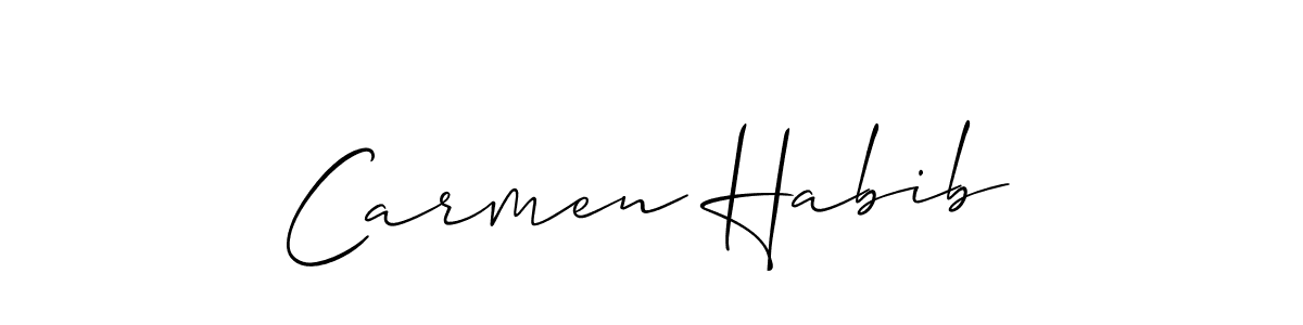 Also You can easily find your signature by using the search form. We will create Carmen Habib name handwritten signature images for you free of cost using Allison_Script sign style. Carmen Habib signature style 2 images and pictures png