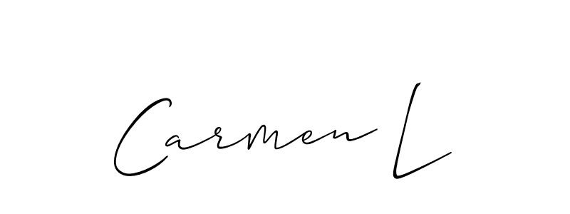 How to make Carmen L signature? Allison_Script is a professional autograph style. Create handwritten signature for Carmen L name. Carmen L signature style 2 images and pictures png