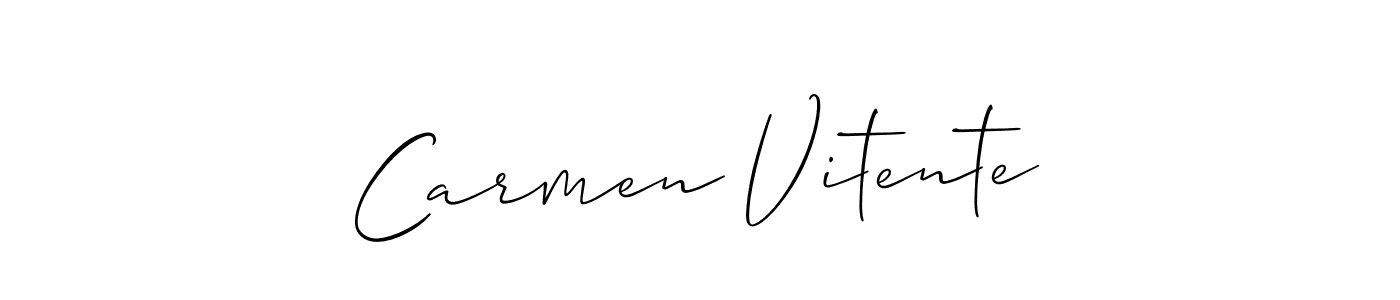 Use a signature maker to create a handwritten signature online. With this signature software, you can design (Allison_Script) your own signature for name Carmen Vitente. Carmen Vitente signature style 2 images and pictures png