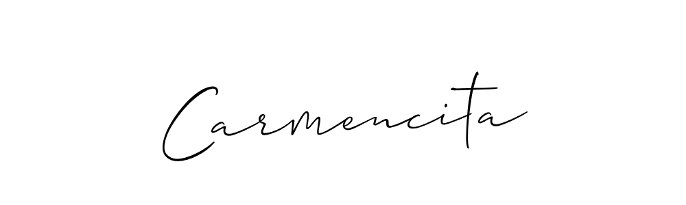 Also we have Carmencita name is the best signature style. Create professional handwritten signature collection using Allison_Script autograph style. Carmencita signature style 2 images and pictures png