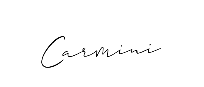 The best way (Allison_Script) to make a short signature is to pick only two or three words in your name. The name Carmini include a total of six letters. For converting this name. Carmini signature style 2 images and pictures png