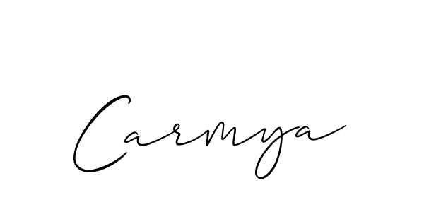 Make a short Carmya signature style. Manage your documents anywhere anytime using Allison_Script. Create and add eSignatures, submit forms, share and send files easily. Carmya signature style 2 images and pictures png