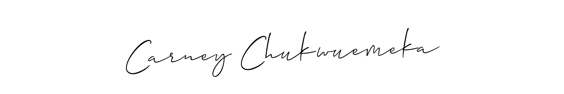 Create a beautiful signature design for name Carney Chukwuemeka. With this signature (Allison_Script) fonts, you can make a handwritten signature for free. Carney Chukwuemeka signature style 2 images and pictures png