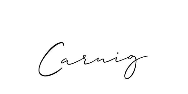 if you are searching for the best signature style for your name Carnig. so please give up your signature search. here we have designed multiple signature styles  using Allison_Script. Carnig signature style 2 images and pictures png