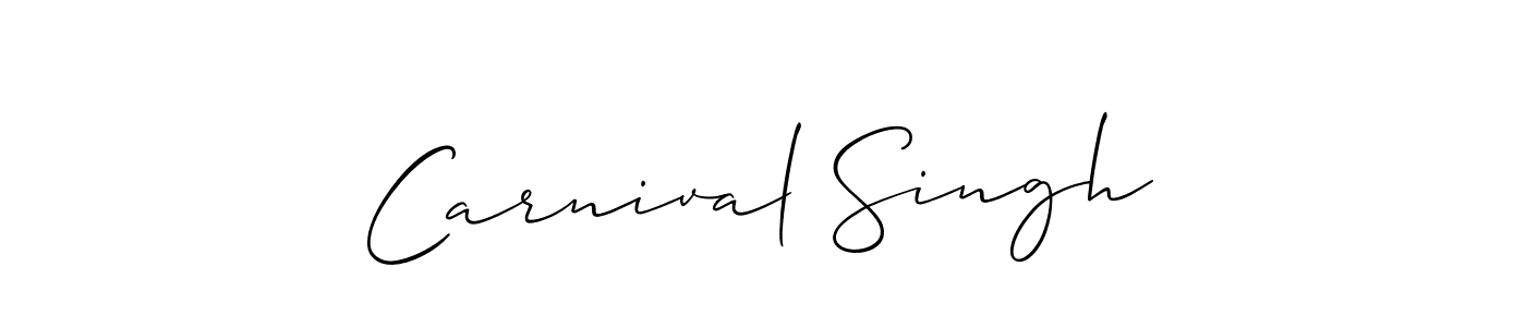 Allison_Script is a professional signature style that is perfect for those who want to add a touch of class to their signature. It is also a great choice for those who want to make their signature more unique. Get Carnival Singh name to fancy signature for free. Carnival Singh signature style 2 images and pictures png