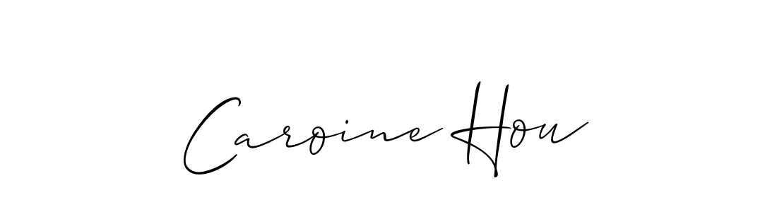 if you are searching for the best signature style for your name Caroine Hou. so please give up your signature search. here we have designed multiple signature styles  using Allison_Script. Caroine Hou signature style 2 images and pictures png