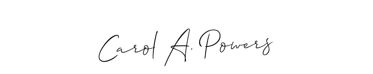 How to Draw Carol A. Powers signature style? Allison_Script is a latest design signature styles for name Carol A. Powers. Carol A. Powers signature style 2 images and pictures png