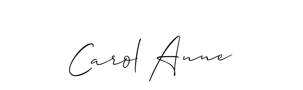 You should practise on your own different ways (Allison_Script) to write your name (Carol Anne) in signature. don't let someone else do it for you. Carol Anne signature style 2 images and pictures png