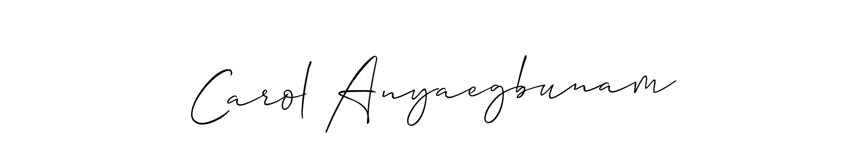 Also we have Carol Anyaegbunam name is the best signature style. Create professional handwritten signature collection using Allison_Script autograph style. Carol Anyaegbunam signature style 2 images and pictures png