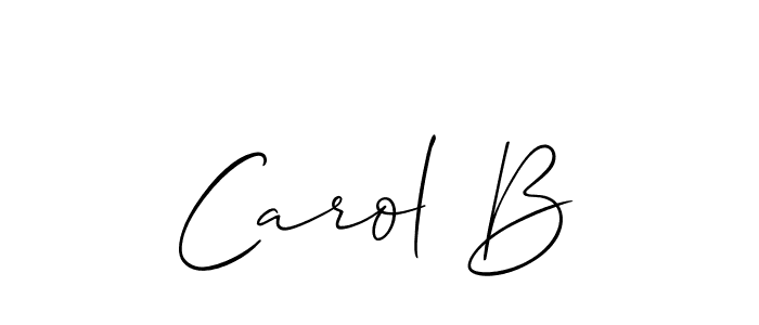 Make a beautiful signature design for name Carol B. With this signature (Allison_Script) style, you can create a handwritten signature for free. Carol B signature style 2 images and pictures png