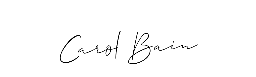 You should practise on your own different ways (Allison_Script) to write your name (Carol Bain) in signature. don't let someone else do it for you. Carol Bain signature style 2 images and pictures png