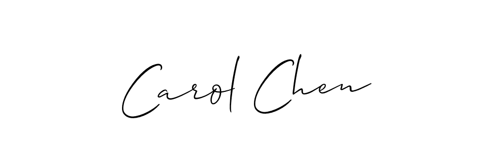 How to make Carol Chen signature? Allison_Script is a professional autograph style. Create handwritten signature for Carol Chen name. Carol Chen signature style 2 images and pictures png