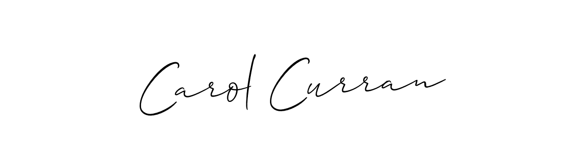 Create a beautiful signature design for name Carol Curran. With this signature (Allison_Script) fonts, you can make a handwritten signature for free. Carol Curran signature style 2 images and pictures png