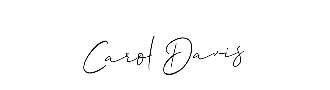 The best way (Allison_Script) to make a short signature is to pick only two or three words in your name. The name Carol Davis include a total of six letters. For converting this name. Carol Davis signature style 2 images and pictures png