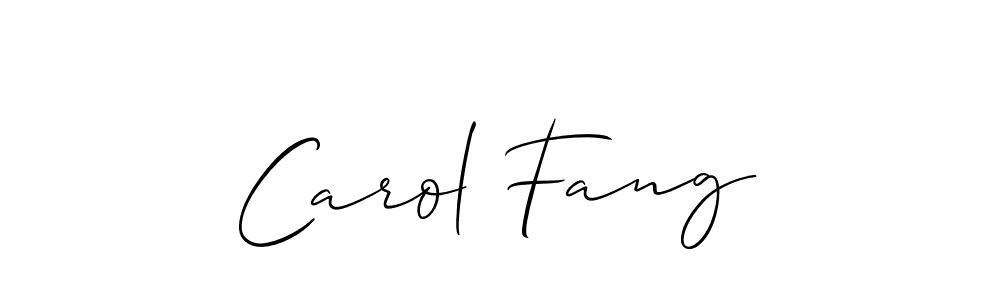 Design your own signature with our free online signature maker. With this signature software, you can create a handwritten (Allison_Script) signature for name Carol Fang. Carol Fang signature style 2 images and pictures png