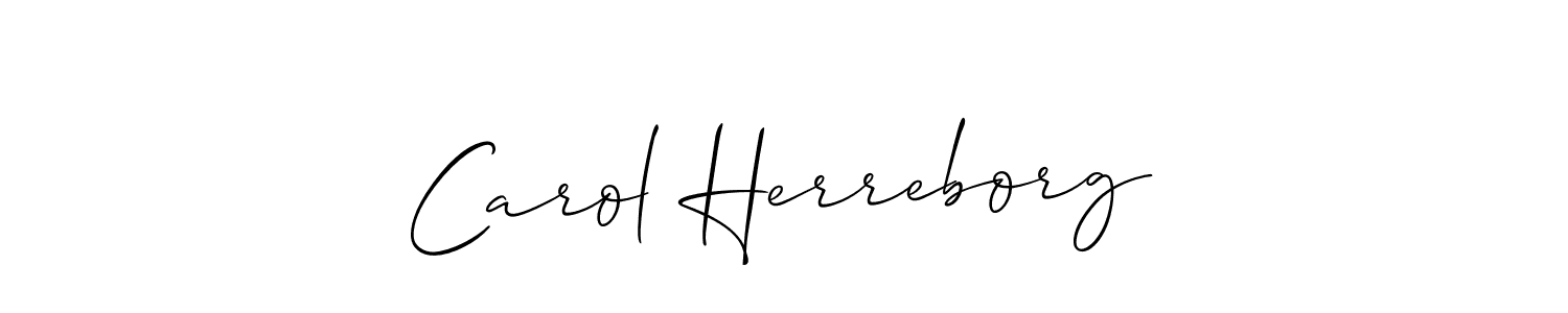 if you are searching for the best signature style for your name Carol Herreborg. so please give up your signature search. here we have designed multiple signature styles  using Allison_Script. Carol Herreborg signature style 2 images and pictures png