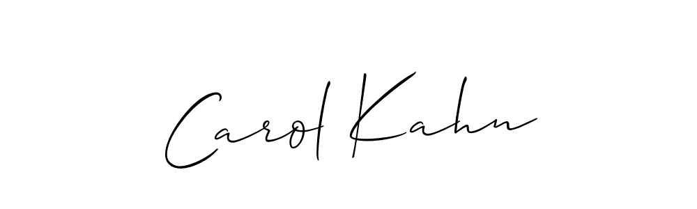 Also You can easily find your signature by using the search form. We will create Carol Kahn name handwritten signature images for you free of cost using Allison_Script sign style. Carol Kahn signature style 2 images and pictures png