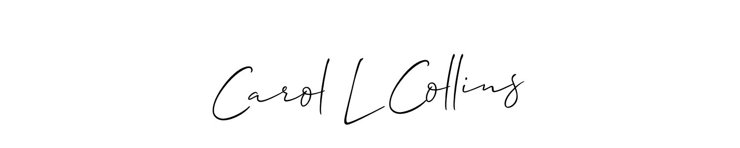 Also we have Carol L Collins name is the best signature style. Create professional handwritten signature collection using Allison_Script autograph style. Carol L Collins signature style 2 images and pictures png