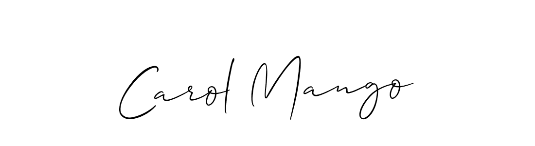 You should practise on your own different ways (Allison_Script) to write your name (Carol Mango) in signature. don't let someone else do it for you. Carol Mango signature style 2 images and pictures png