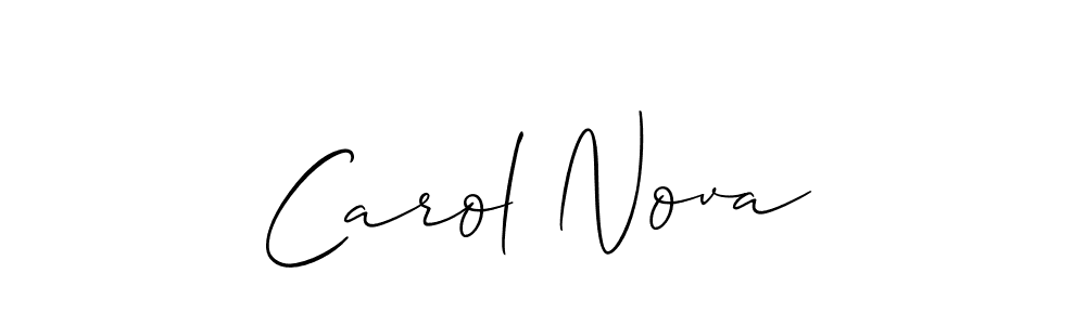It looks lik you need a new signature style for name Carol Nova. Design unique handwritten (Allison_Script) signature with our free signature maker in just a few clicks. Carol Nova signature style 2 images and pictures png