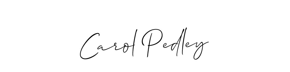 Make a short Carol Pedley signature style. Manage your documents anywhere anytime using Allison_Script. Create and add eSignatures, submit forms, share and send files easily. Carol Pedley signature style 2 images and pictures png