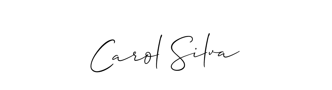 How to make Carol Silva name signature. Use Allison_Script style for creating short signs online. This is the latest handwritten sign. Carol Silva signature style 2 images and pictures png