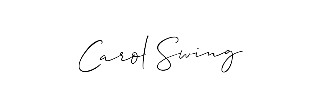 if you are searching for the best signature style for your name Carol Swing. so please give up your signature search. here we have designed multiple signature styles  using Allison_Script. Carol Swing signature style 2 images and pictures png