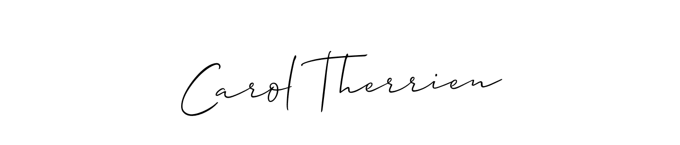 Make a beautiful signature design for name Carol Therrien. With this signature (Allison_Script) style, you can create a handwritten signature for free. Carol Therrien signature style 2 images and pictures png