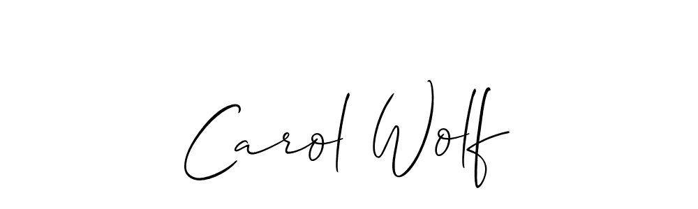 Make a beautiful signature design for name Carol Wolf. Use this online signature maker to create a handwritten signature for free. Carol Wolf signature style 2 images and pictures png