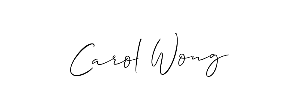 How to make Carol Wong signature? Allison_Script is a professional autograph style. Create handwritten signature for Carol Wong name. Carol Wong signature style 2 images and pictures png