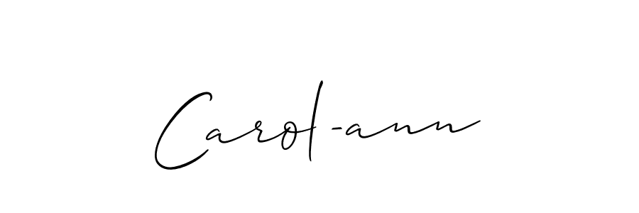 Use a signature maker to create a handwritten signature online. With this signature software, you can design (Allison_Script) your own signature for name Carol-ann. Carol-ann signature style 2 images and pictures png