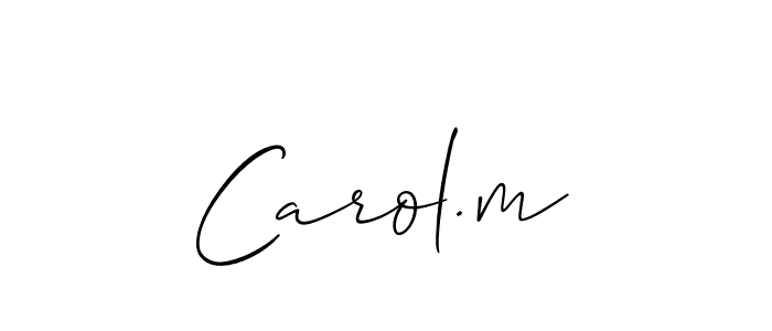 Also You can easily find your signature by using the search form. We will create Carol.m name handwritten signature images for you free of cost using Allison_Script sign style. Carol.m signature style 2 images and pictures png