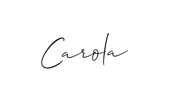 How to make Carola name signature. Use Allison_Script style for creating short signs online. This is the latest handwritten sign. Carola signature style 2 images and pictures png