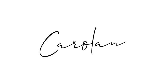 Carolan stylish signature style. Best Handwritten Sign (Allison_Script) for my name. Handwritten Signature Collection Ideas for my name Carolan. Carolan signature style 2 images and pictures png